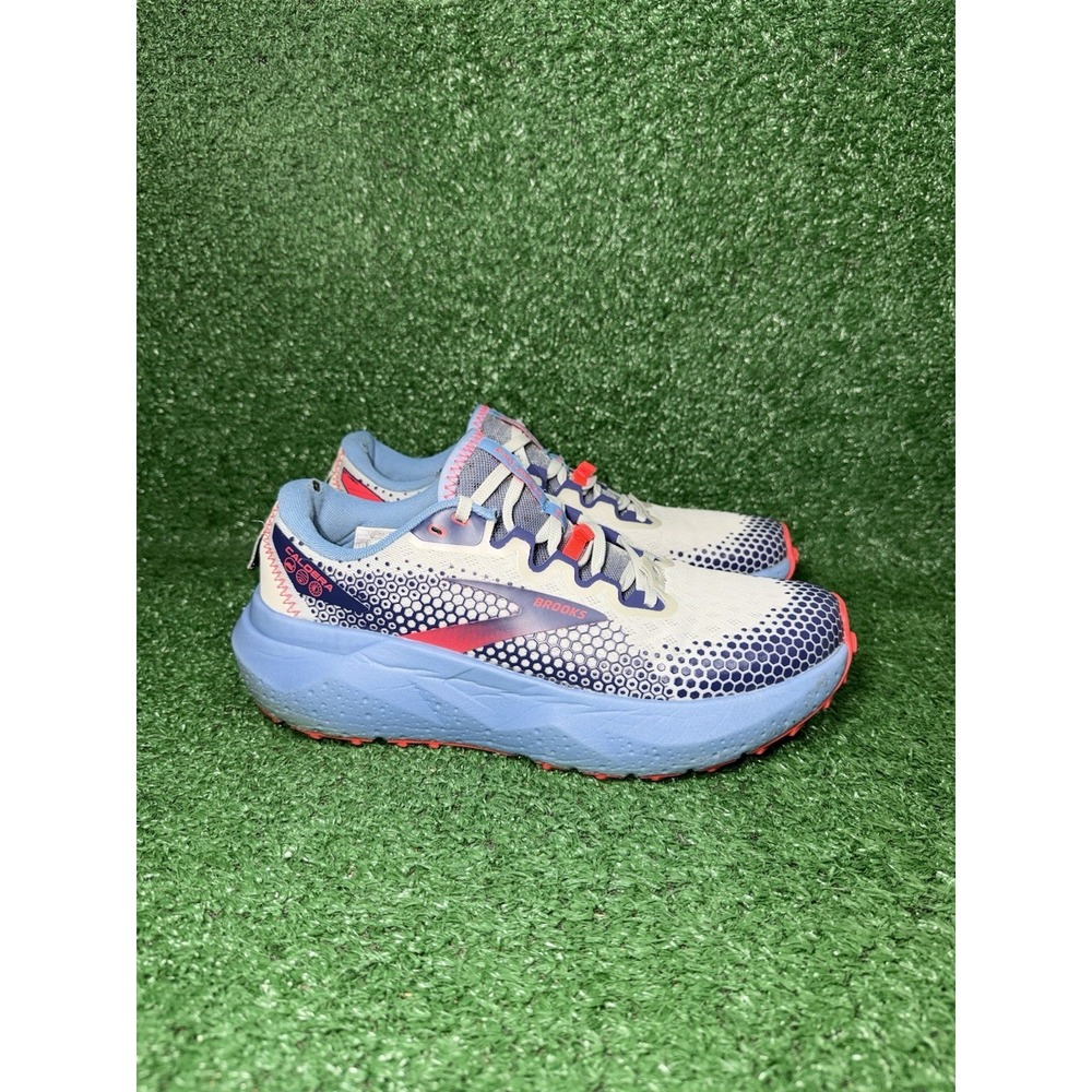 Brooks Caldera 6 Womens Size 9.5 Blue Grey Running Shoes Outdoor Trail Sneakers